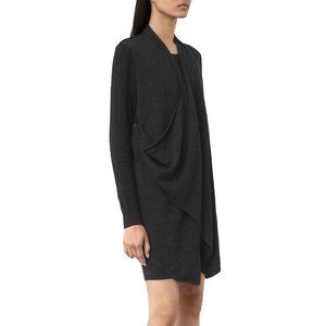 ALLSAINTS Drina Wool Draped Convertible Sweater Dress Gray NEW US4 UK8 Sample